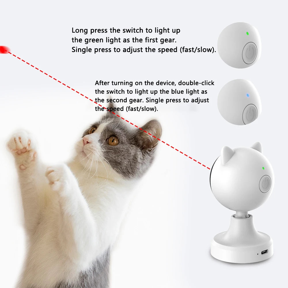 Smart Interactive Cat Laser Toy – Automatic Motion Sensor