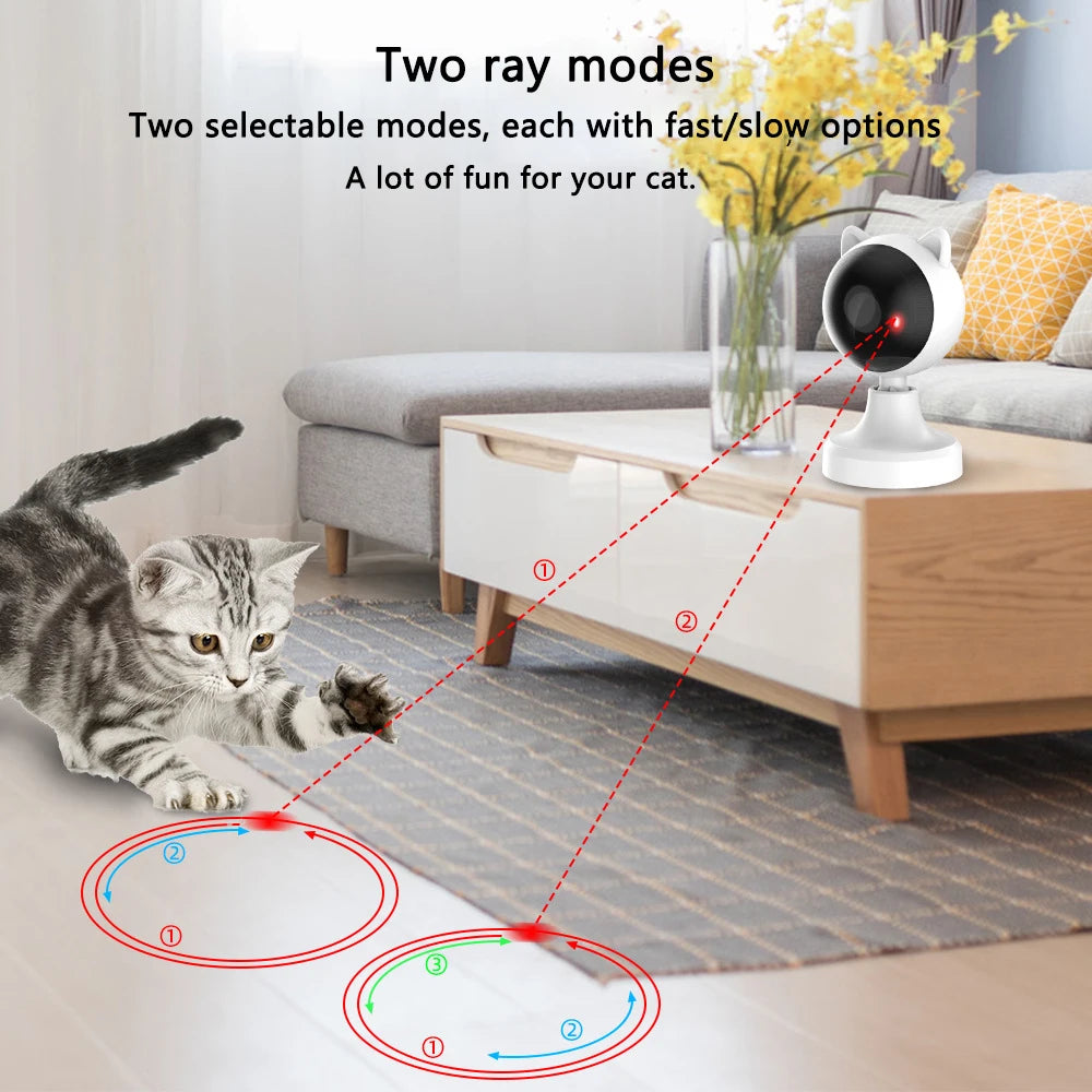 Smart Interactive Cat Laser Toy – Automatic Motion Sensor